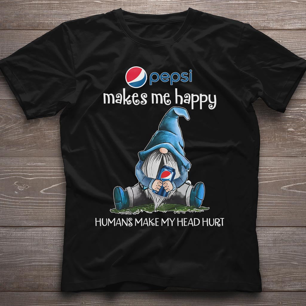 Humans Make My Head Blue Soft Drink T-shirt and Hoodie