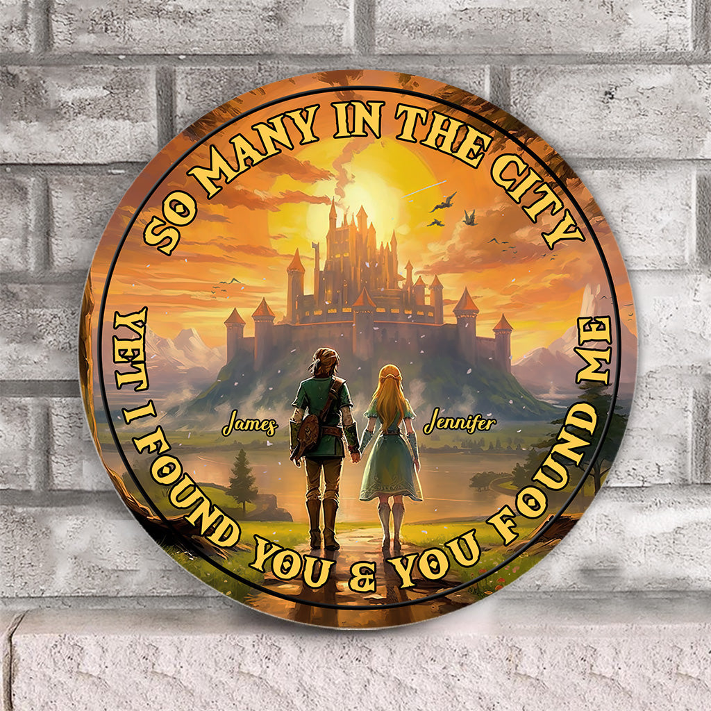 So Many In The City - Personalized The Hero's Legend Round Wood Sign