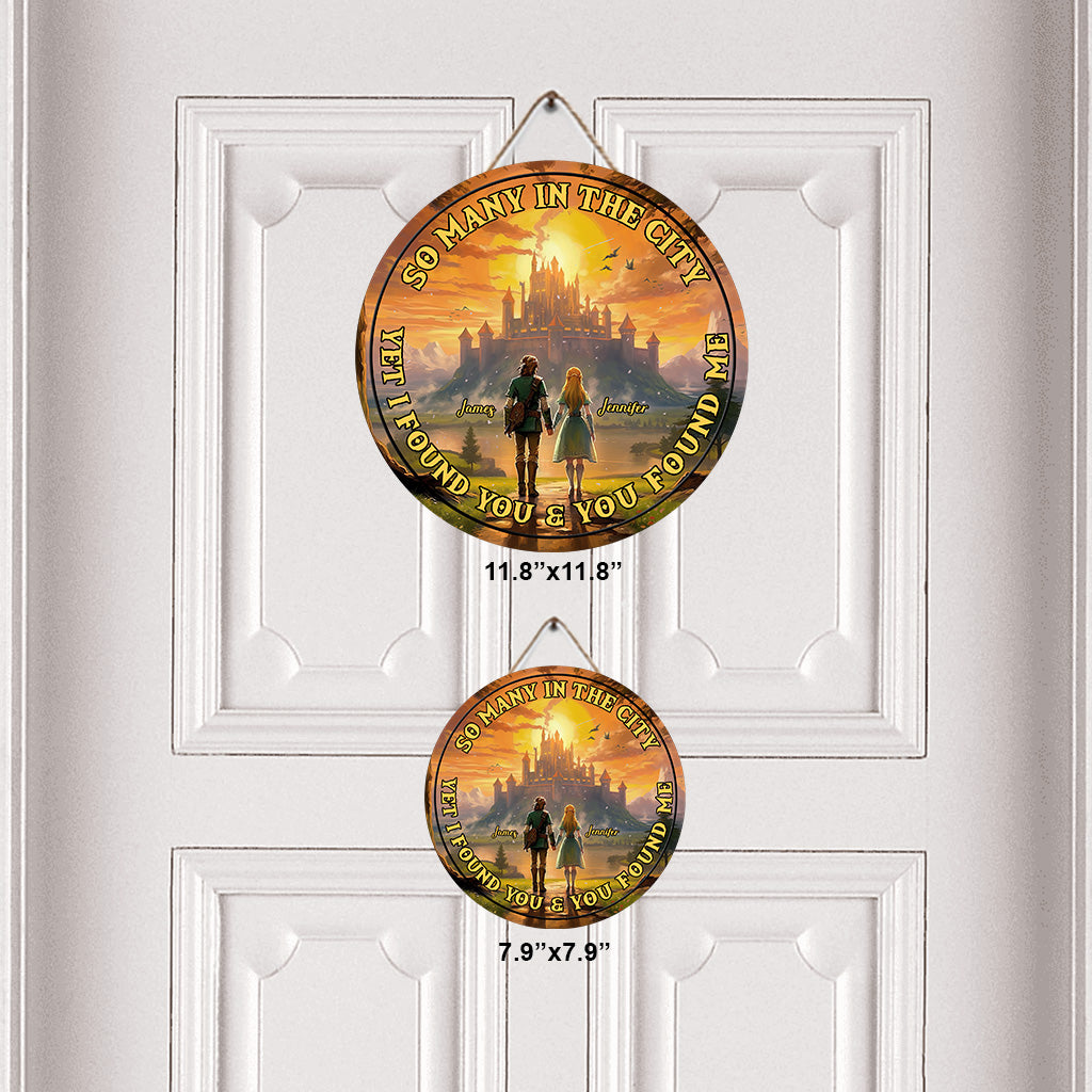 So Many In The City - Personalized The Hero's Legend Round Wood Sign