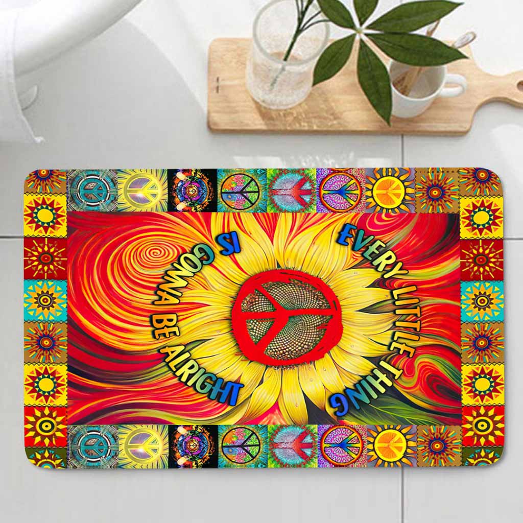 Every Little Things Is Gonna Be Alright - Hippie 3 Pieces Bathroom Mats Set