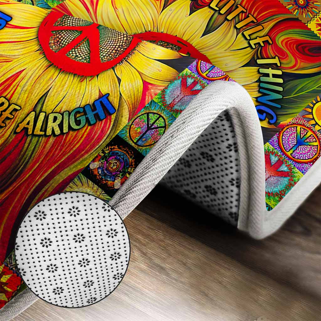 Every Little Things Is Gonna Be Alright - Hippie 3 Pieces Bathroom Mats Set