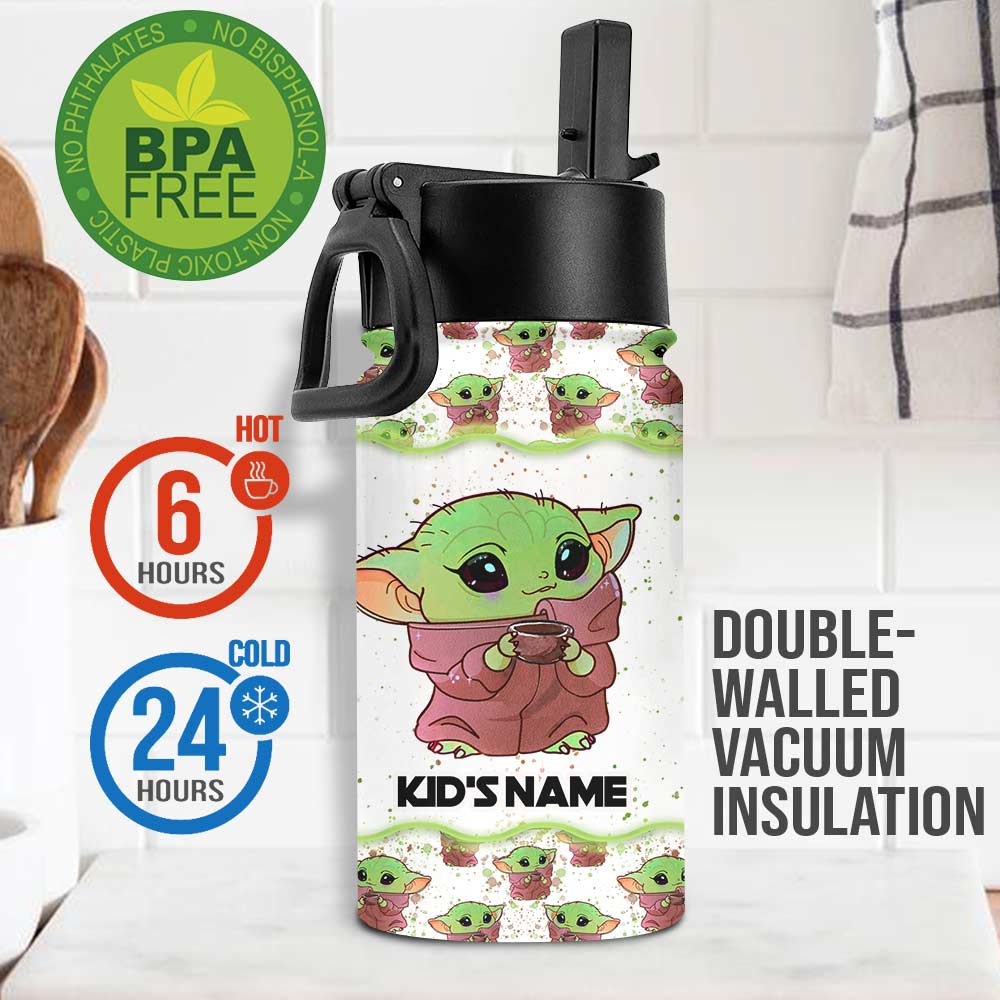 Too Cute I Am - Personalized The Force Kids Water Bottle