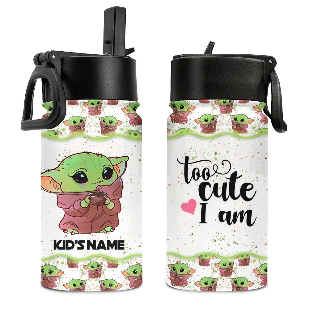 Too Cute I Am - Personalized The Force Kids Water Bottle