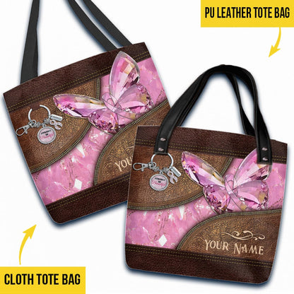 Hope For A Cure - Breast Cancer Awareness Personalized Tote Bag