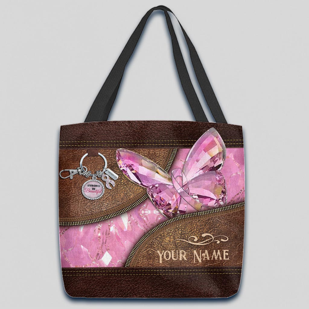 Hope For A Cure - Breast Cancer Awareness Personalized Tote Bag