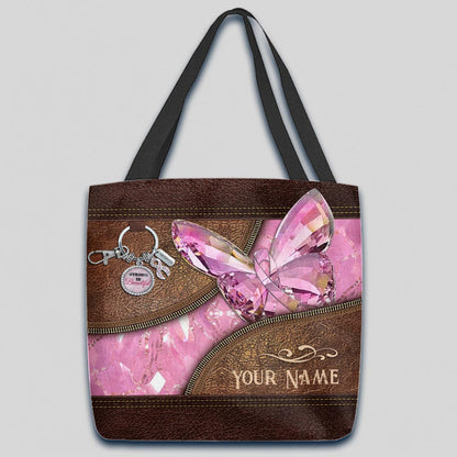 Hope For A Cure - Breast Cancer Awareness Personalized Tote Bag