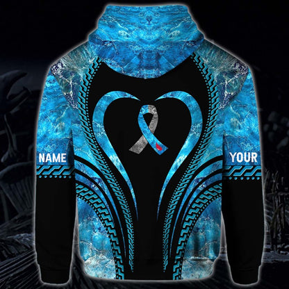 Diabetes Warrior Personalized All Over T-shirt and Hoodie