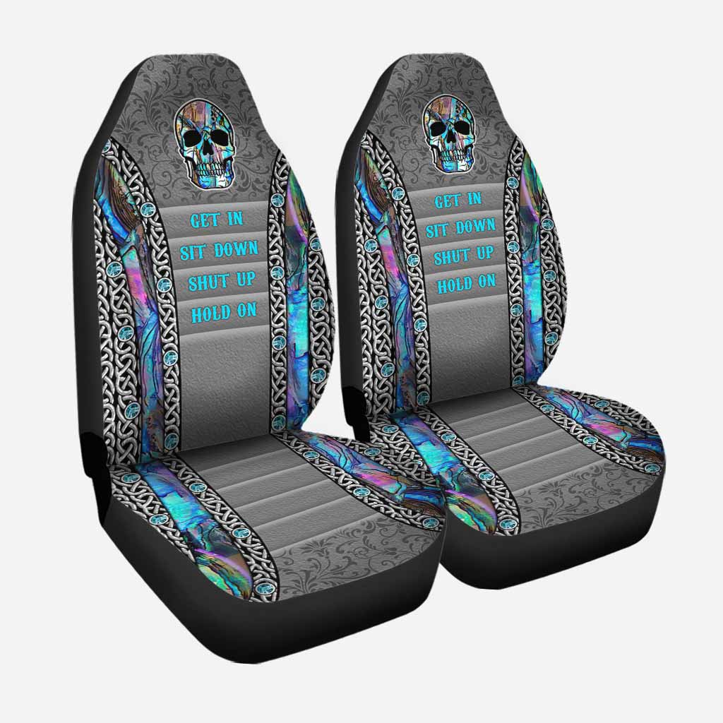 Get In Sit Down -  Skull Seat Covers With 3D Pattern Print