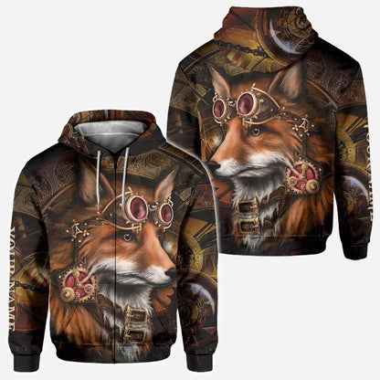 Gear Fox - Personalized Steampunk All Over T-shirt and All Over T-shirt and Hoodie