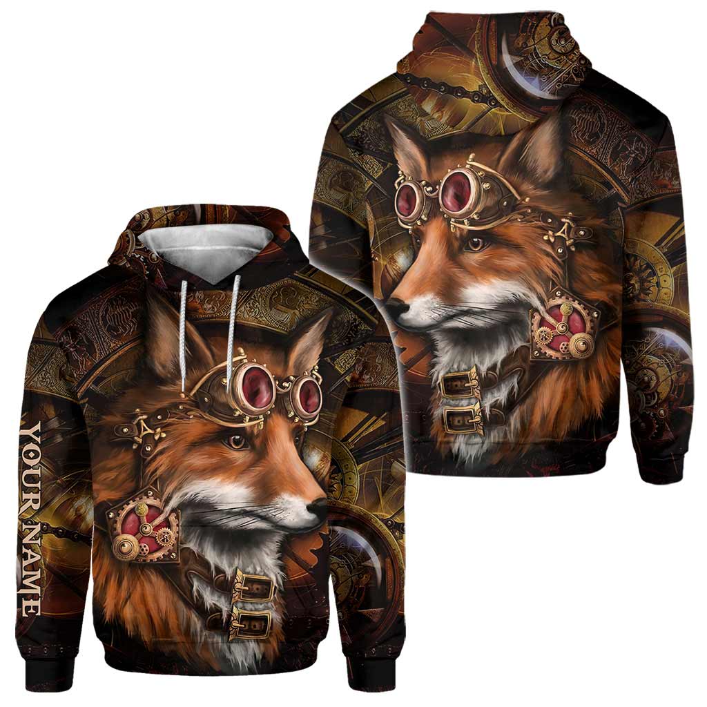 Gear Fox - Personalized Steampunk All Over T-shirt and All Over T-shirt and Hoodie