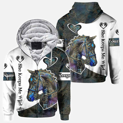 He Keeps Me Safe - Personalized Horse All Over T-shirt and Hoodie