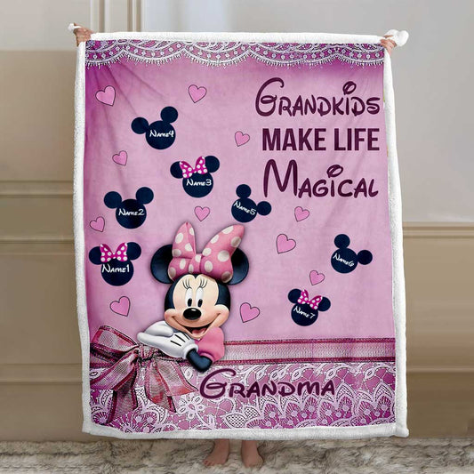 Grandkids Make Life - Personalized Grandma Blanket