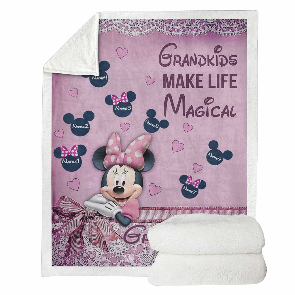 Grandkids Make Life - Personalized Grandma Blanket