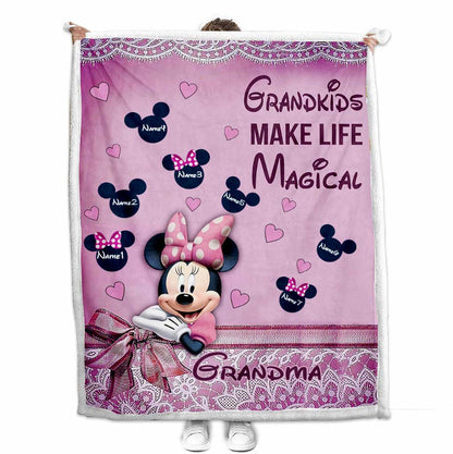 Grandkids Make Life - Personalized Grandma Blanket