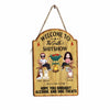 Welcome To The Shitshow - Personalized Brought Alcohol Backyard Wood Sign