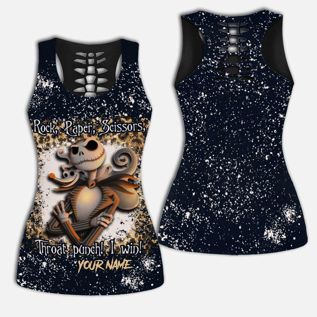 Rock Paper Scissors Nightmare - Personalized Nightmare Hollow Tank Top And Leggings