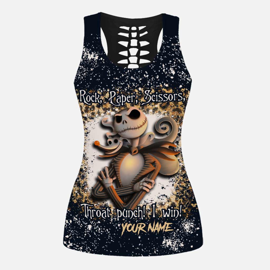 Rock Paper Scissors Nightmare - Personalized Nightmare Hollow Tank Top And Leggings