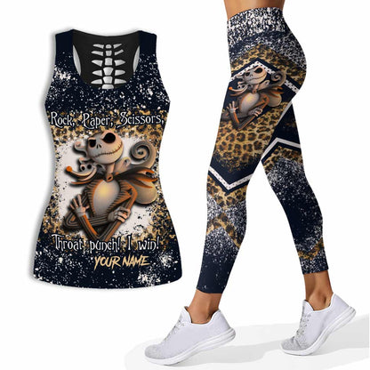 Rock Paper Scissors Nightmare - Personalized Nightmare Hollow Tank Top And Leggings