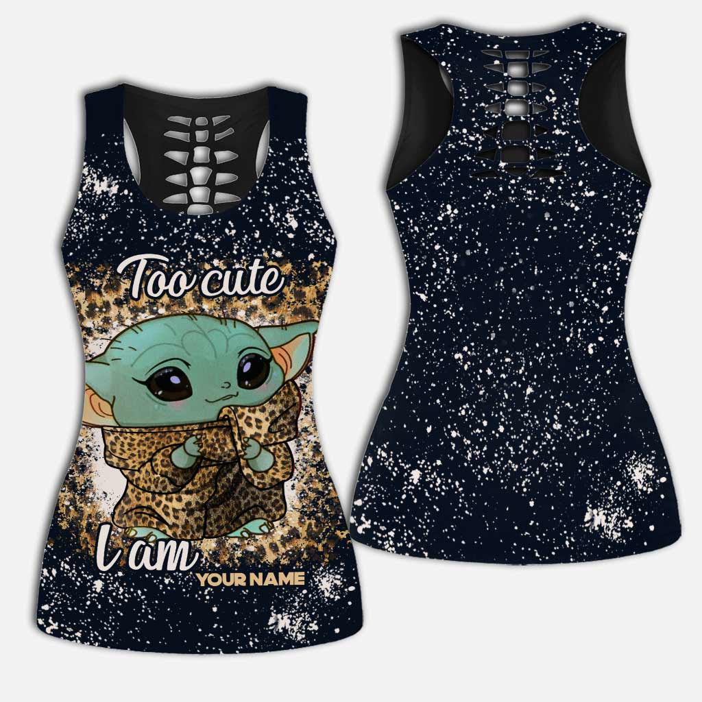 Too Cute I Am - Personalized The Force Hollow Tank Top And Leggings