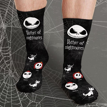 Father Of Nightmares - Personalized Father's Day Nightmare Socks