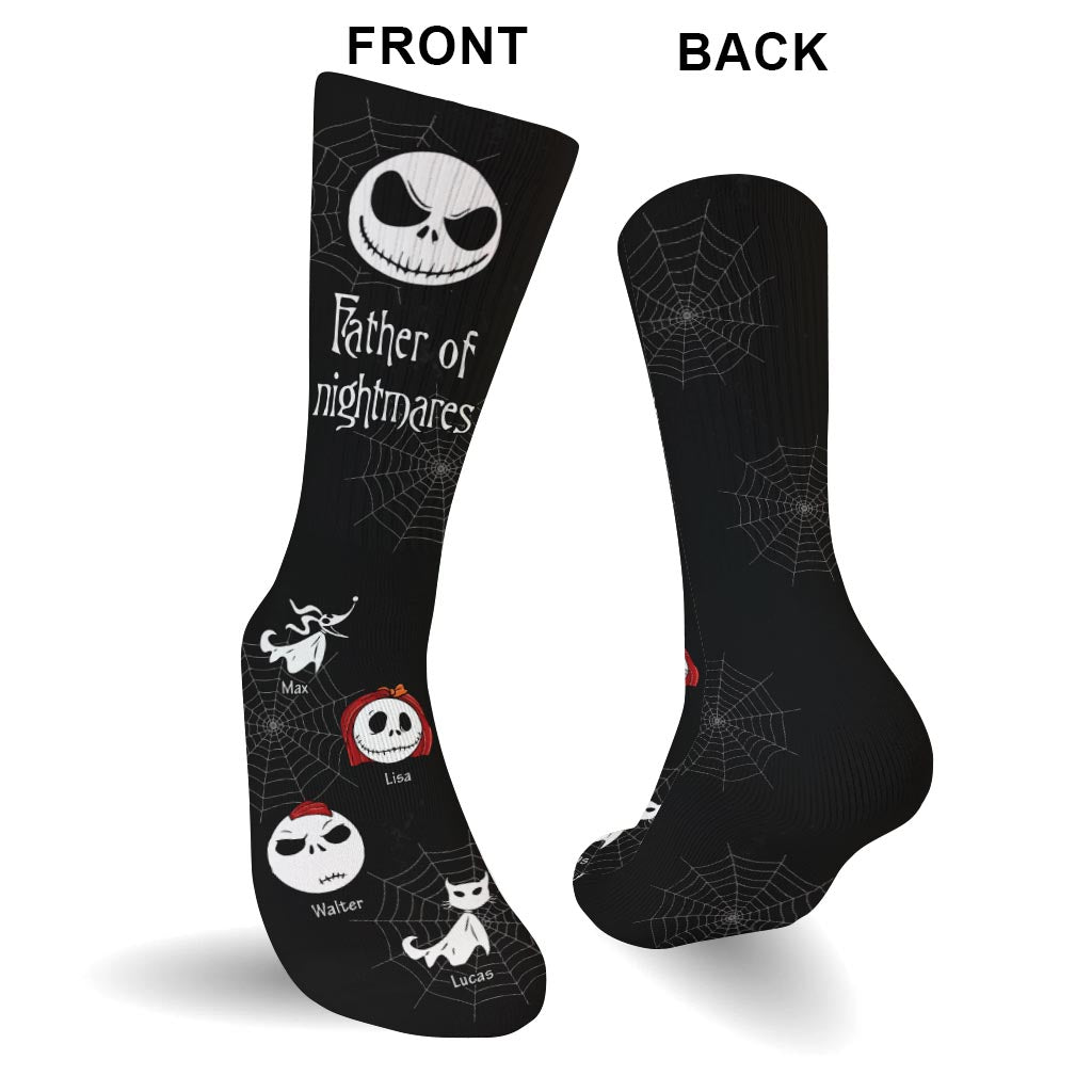 Father Of Nightmares - Personalized Father's Day Nightmare Socks