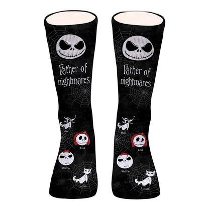 Father Of Nightmares - Personalized Father's Day Nightmare Socks