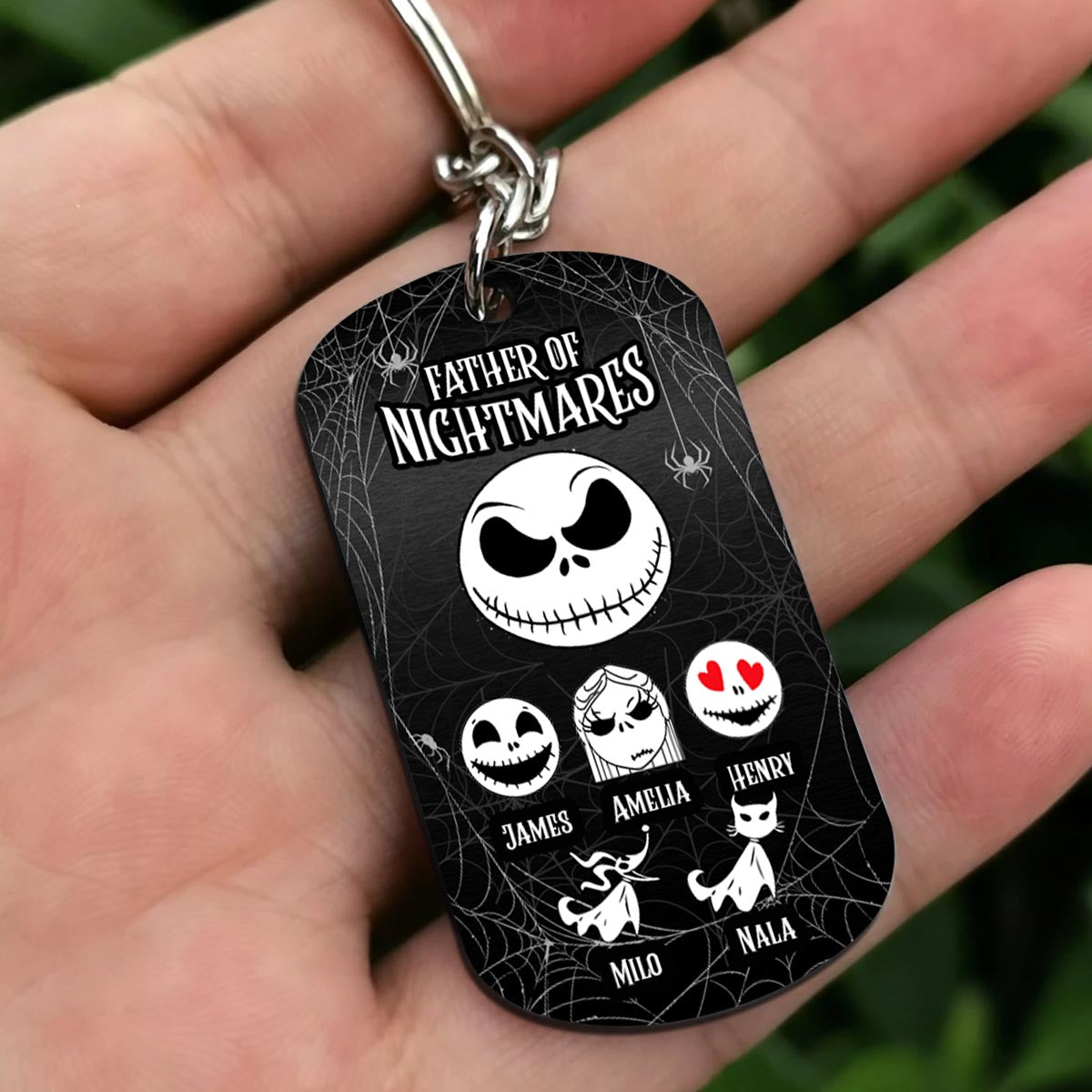 Father Of Nightmares - Personalized Father's Day Nightmare Stainless Steel Keychain