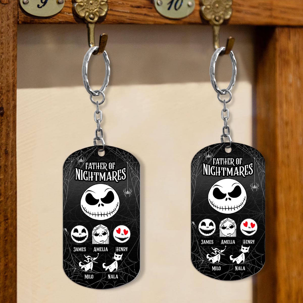 Father Of Nightmares - Personalized Father's Day Nightmare Stainless Steel Keychain