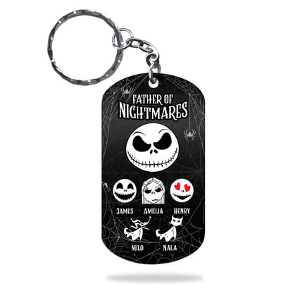 Father Of Nightmares - Personalized Father's Day Nightmare Stainless Steel Keychain