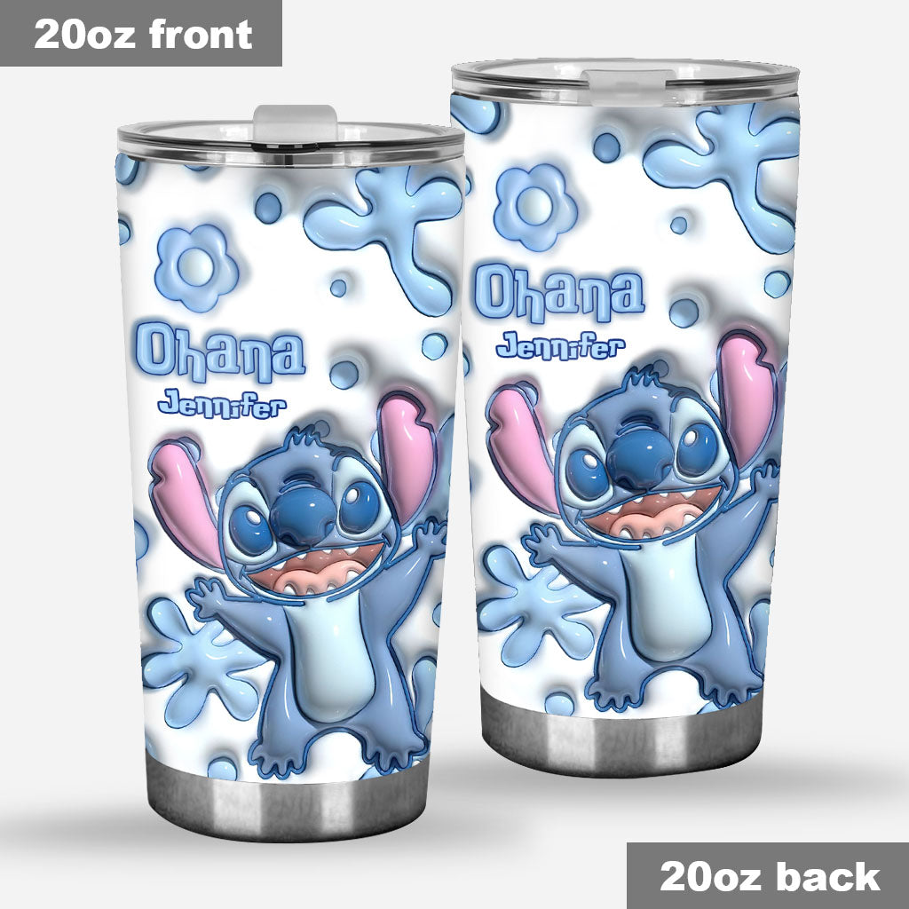 Ohana Summer Vibes - Personalized 3D Pattern Printed Ohana Tumbler