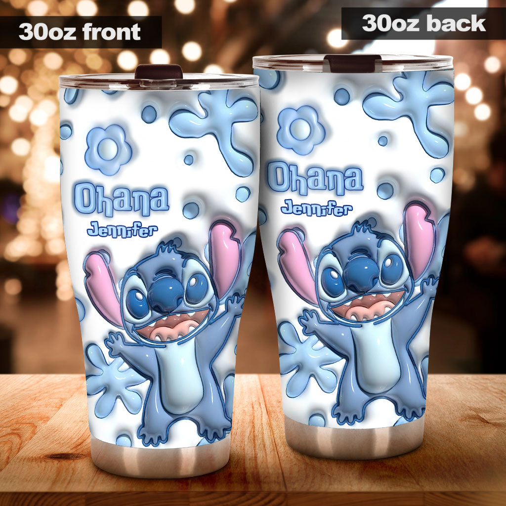 Ohana Summer Vibes - Personalized 3D Pattern Printed Ohana Tumbler