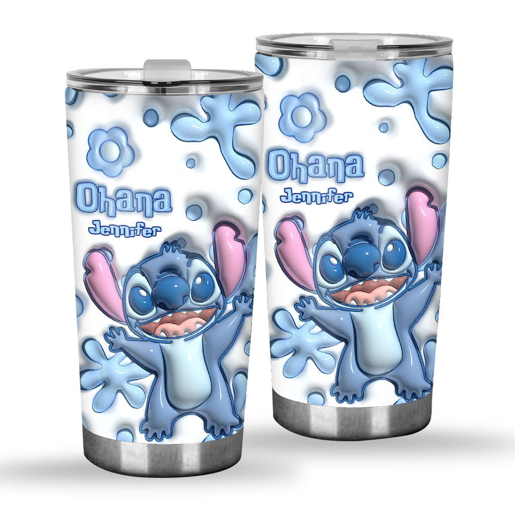 Ohana Summer Vibes - Personalized 3D Pattern Printed Ohana Tumbler