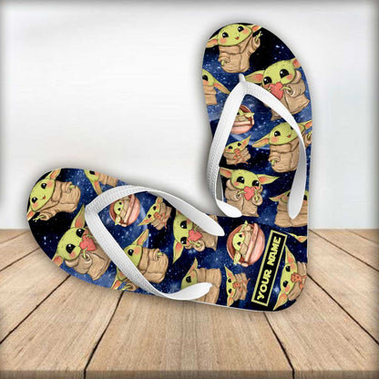 Too Cute I Am - Personalized The Force Flip Flops