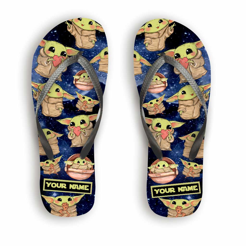 Too Cute I Am - Personalized The Force Flip Flops