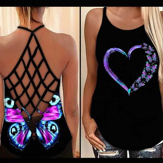 Magic Butterflies Cross Tank Top