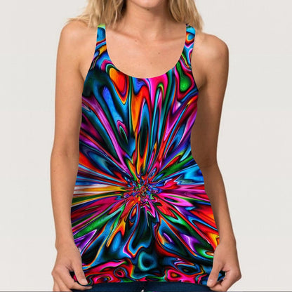 Colorful - Hippie Cross Tank Top