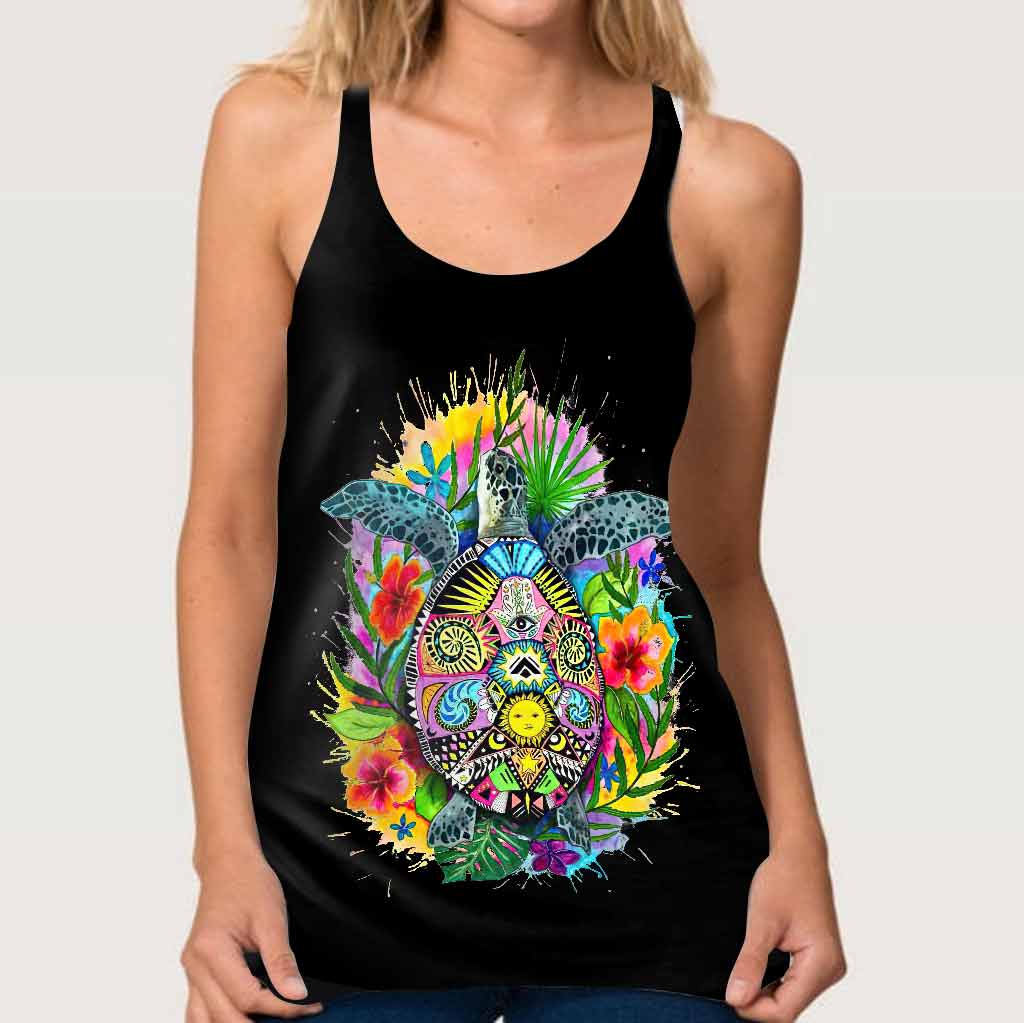 Love Turtle Cross Tank Top