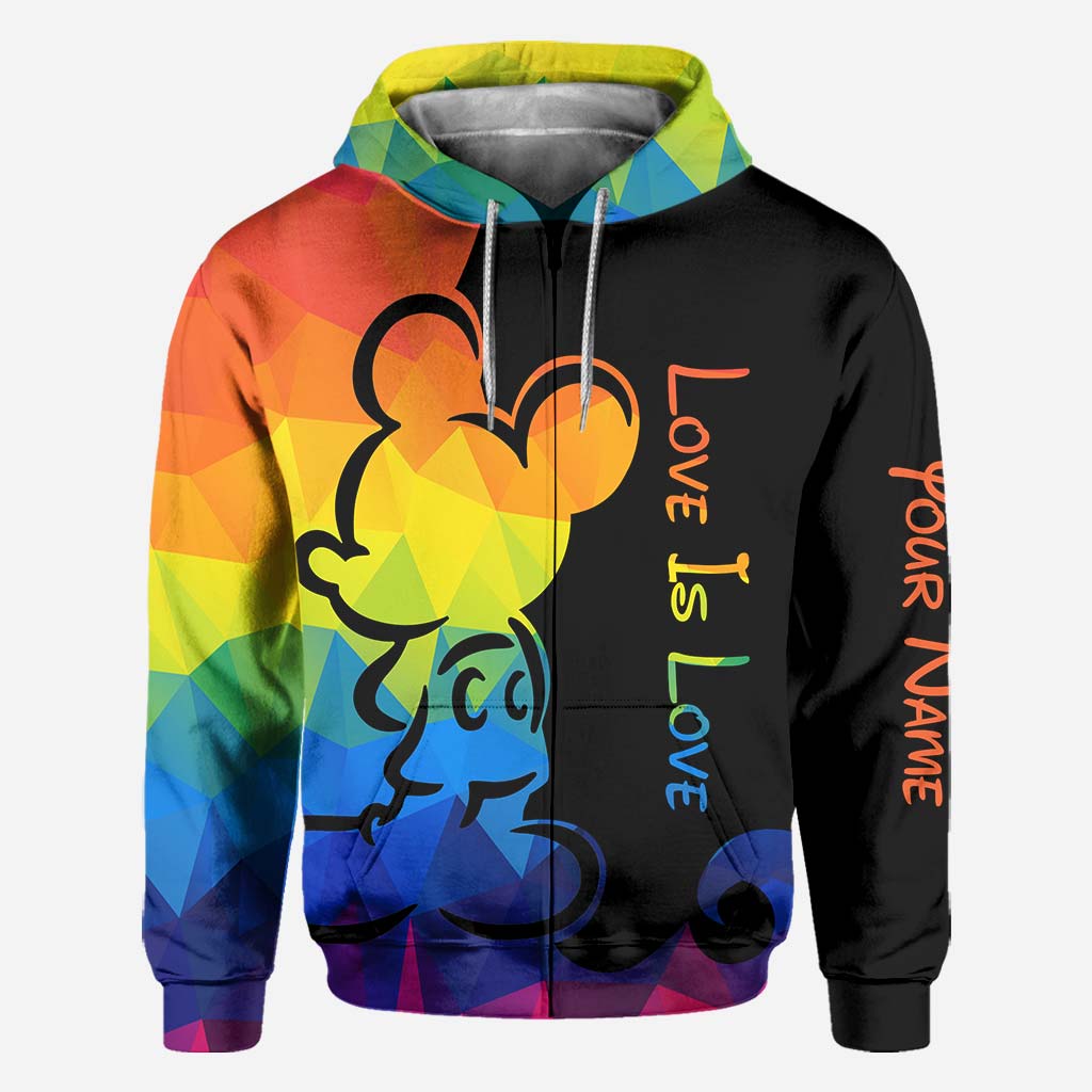 Love Is Love - Personalized LGBT Support All Over T-shirt and Hoodie