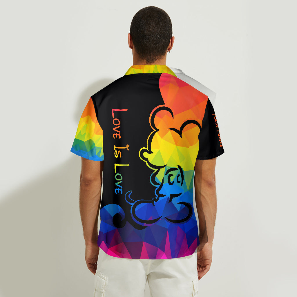 Love Is Love - Personalized LGBT Support Hawaiian Shirt