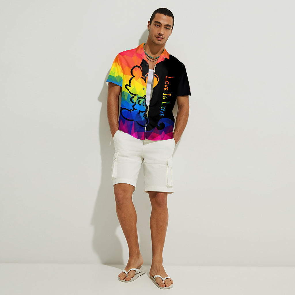 Love Is Love - Personalized LGBT Support Hawaiian Shirt