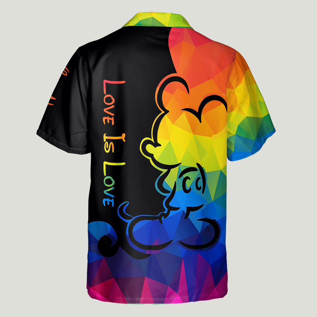 Love Is Love - Personalized LGBT Support Hawaiian Shirt