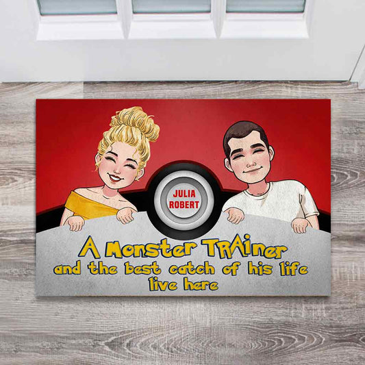 My Best Catch - Personalized Monster Trainer Doormat