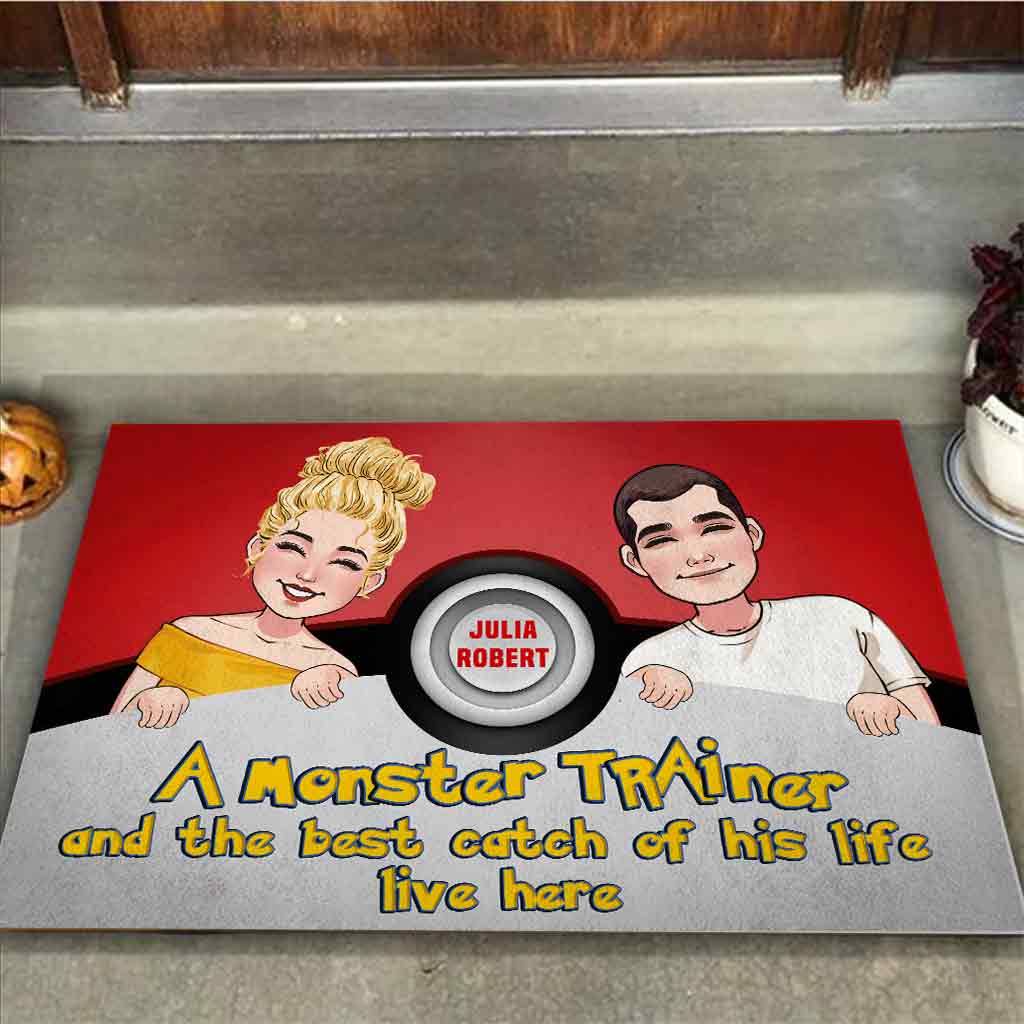 My Best Catch - Personalized Monster Trainer Doormat