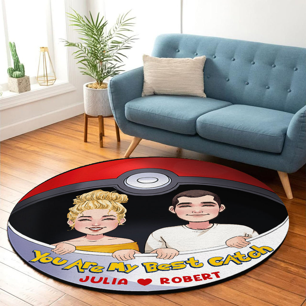 My Best Catch - Personalized Monster Trainer Round Rug