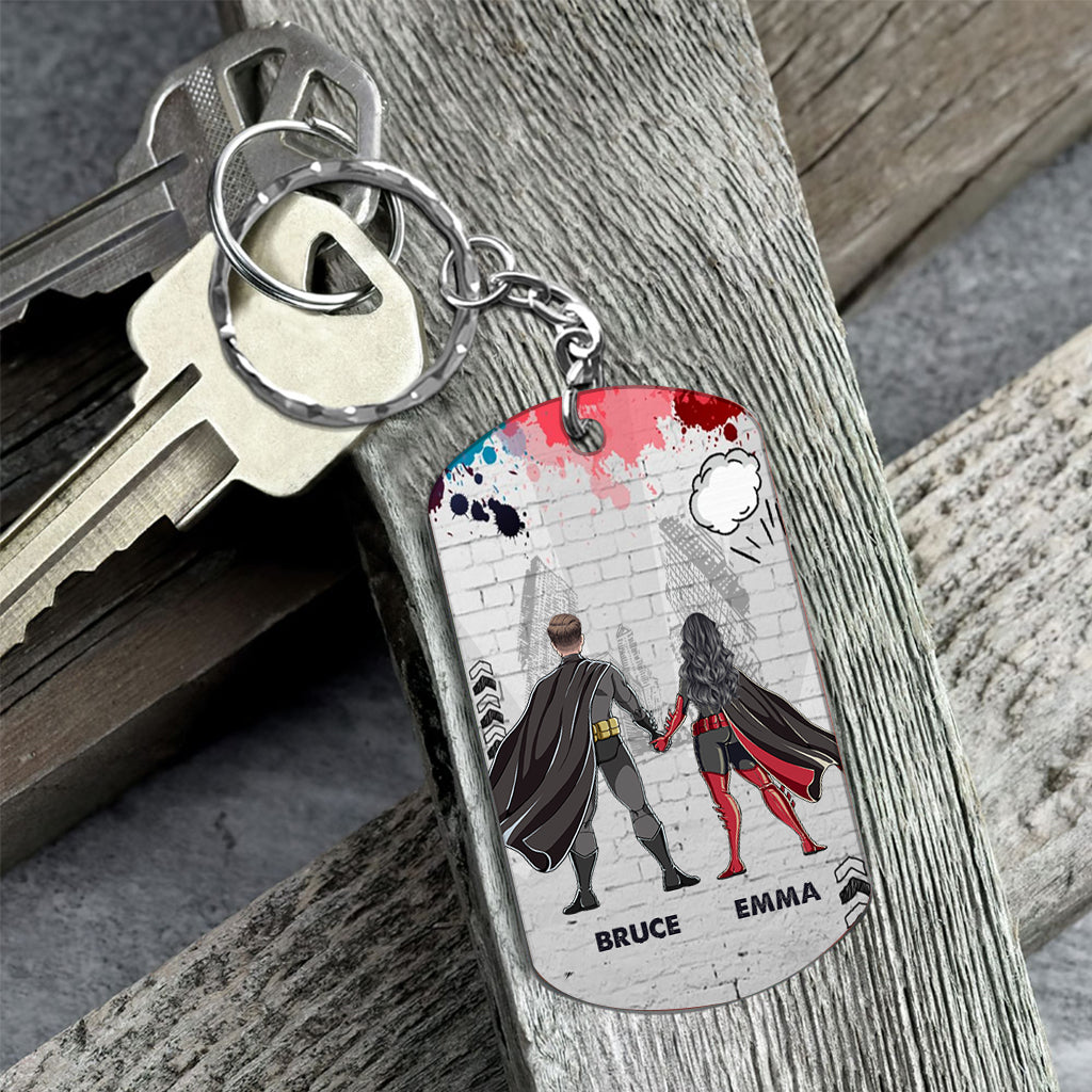 You Are My Favorite - Personalized Superhero Stainless Steel Keychain