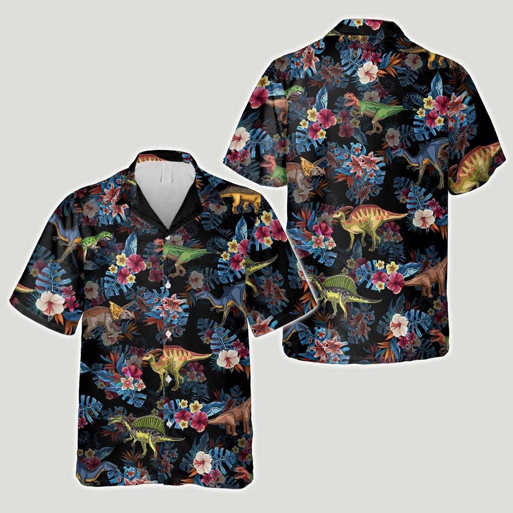 Tropical Vibes - Dinosaur Hawaiian Shirt