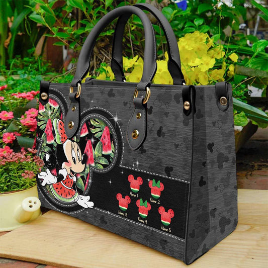 One In A Melon Grandma - Personalized Grandma Leather Handbag