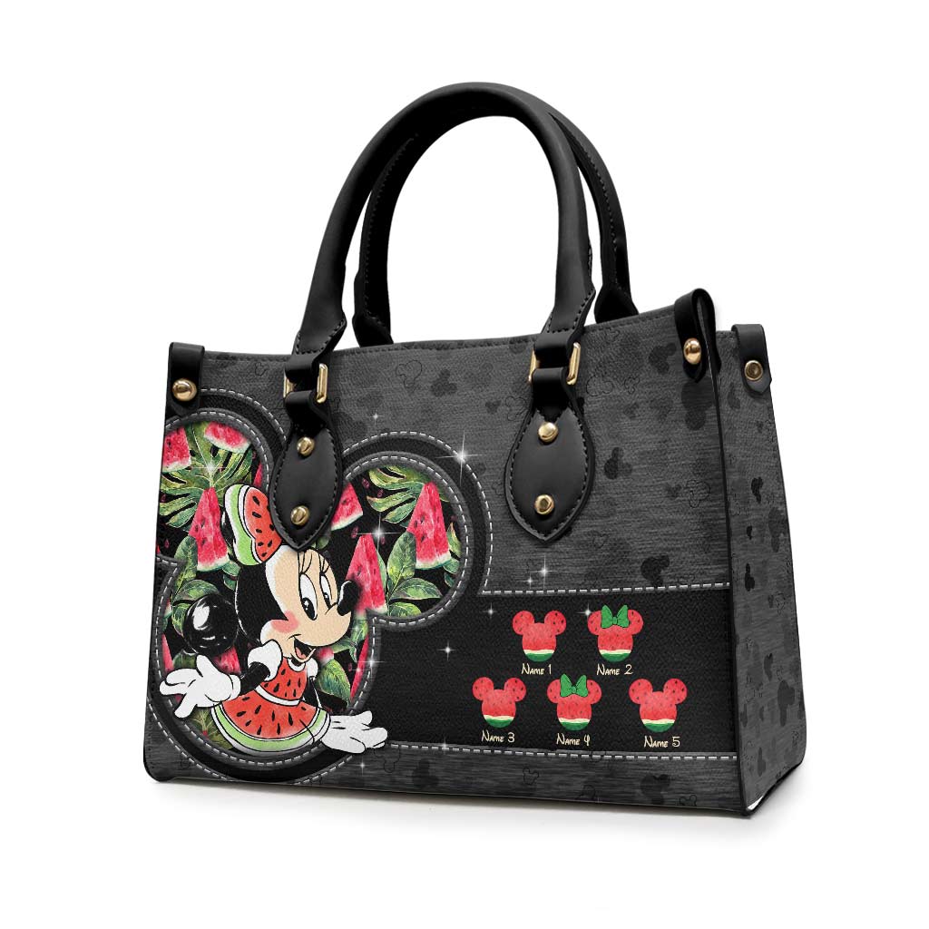 One In A Melon Grandma - Personalized Grandma Leather Handbag