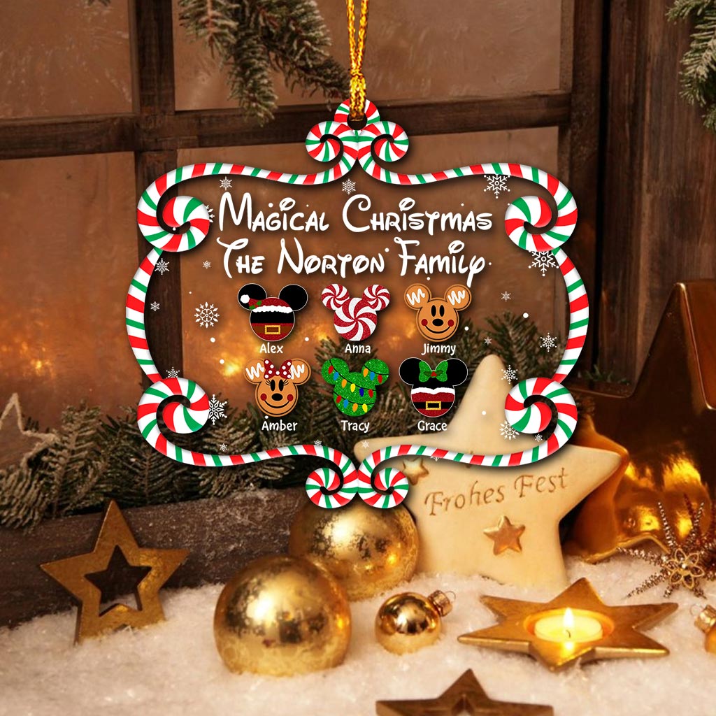 Magical Christmas - Personalized Christmas Family Transparent Ornament