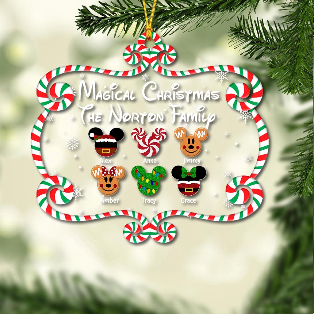 Magical Christmas - Personalized Christmas Family Transparent Ornament